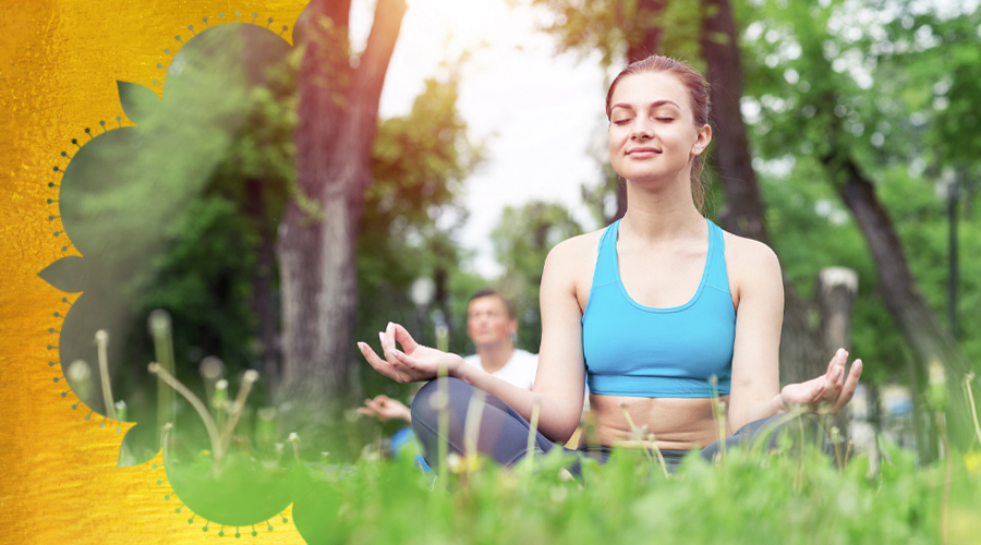 Meditation im Park